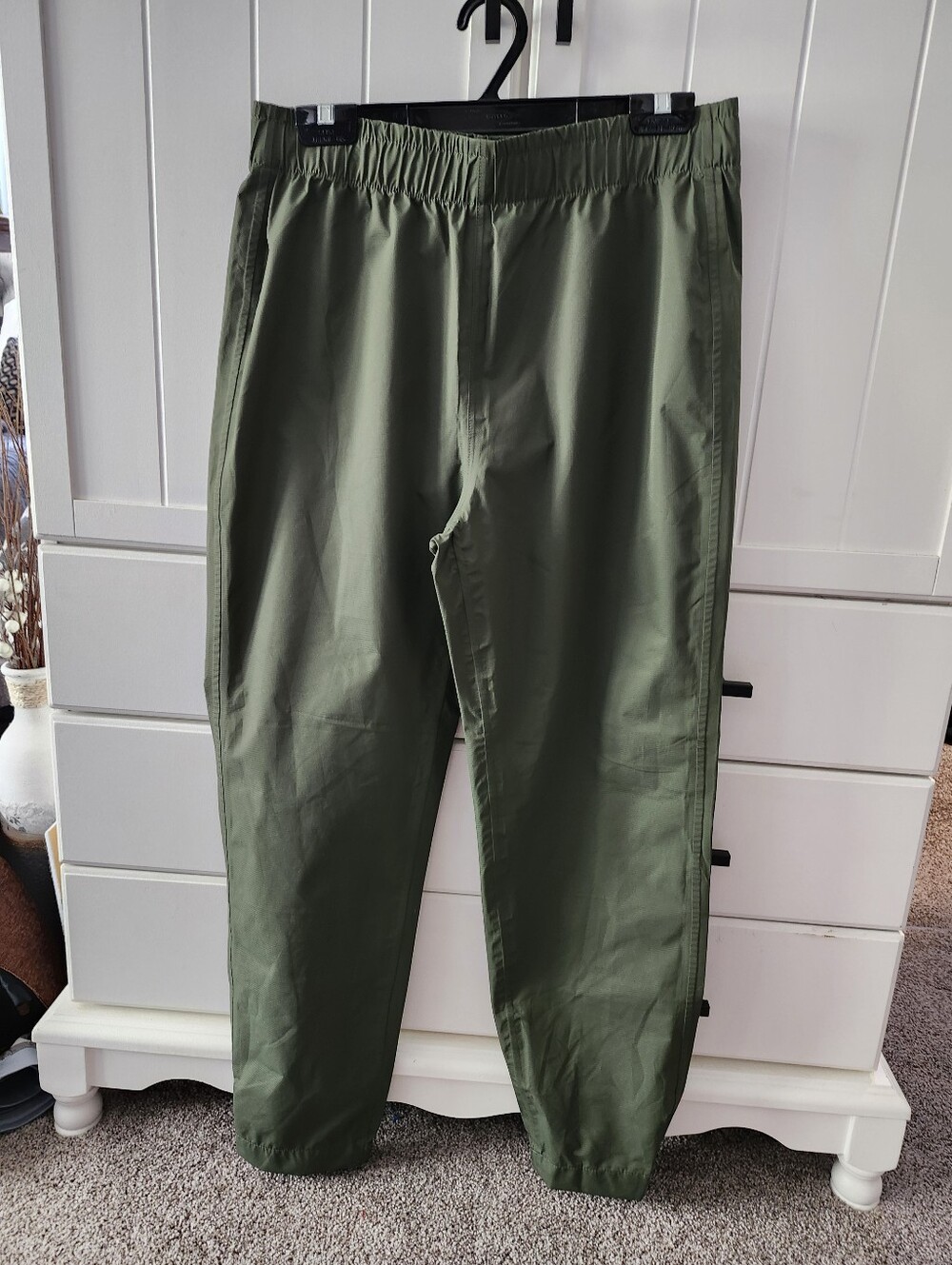 Kyodan Outdoors Womens Olive Green Casual Elastic-Waist Wind Pants Sz M